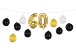 Girlanda balonowa 3w1 - 60 urodziny, mix, 260x32cm