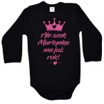 Body dziecięce ALE SZOK MAM JUŻ ROK z imieniem dziecka