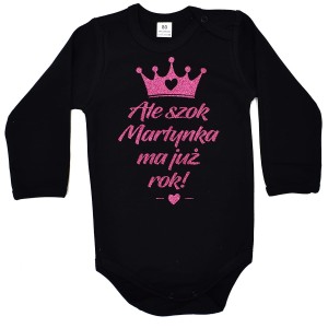 Body dziecięce ALE SZOK MAM JUŻ ROK z imieniem dziecka
