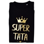 Koszulka Super Tata ze złotymi literami