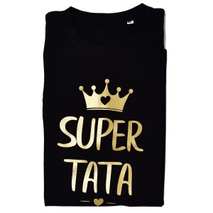Koszulka Super Tata ze złotymi literami