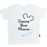 Koszulka dziecięca Starszy Brat z myszką z imieniem