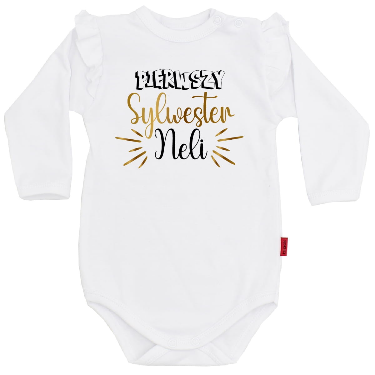 Body dziecięce z falbanką Pierwszy Sylwester + imię