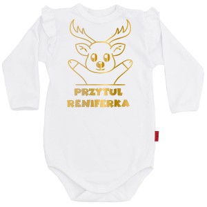 Body dziecięce z falbanką - Przytul Reniferka