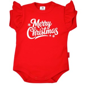 Body dziecięce z falbanką - Merry Christmas