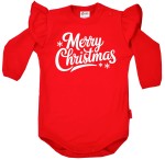 Body dziecięce z falbanką na święta - Merry Christmas
