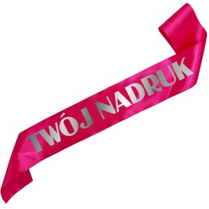 Szarfa fuksjowa z Twoim nadrukiem w kolorze srebrnym