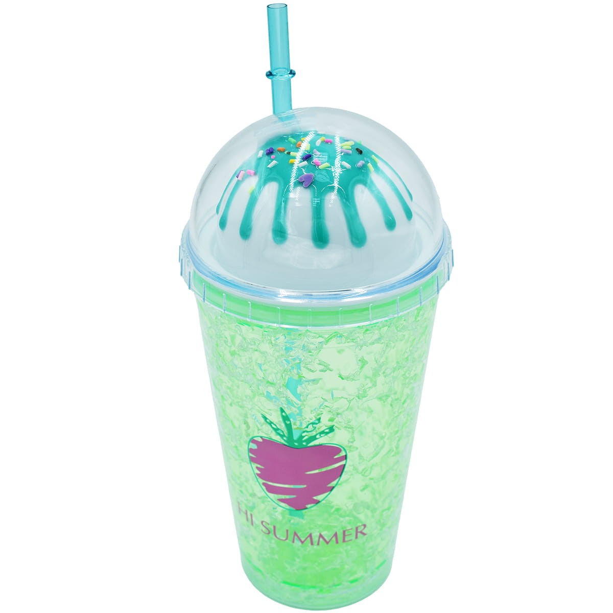 Kubek Shake - zielony, truskawka 400ml