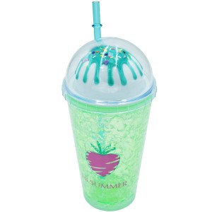 Kubek Shake - zielony, truskawka 400ml