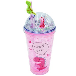 Kubek Shake - różowy, dino funny day 400ml