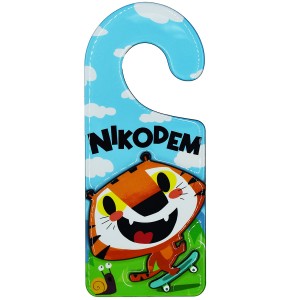 Zawieszka na drzwi z imieniem Nikodem