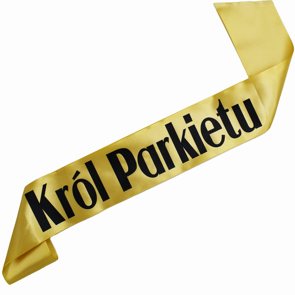 Król Parkietu - złota szarfa z czarnym nadrukiem