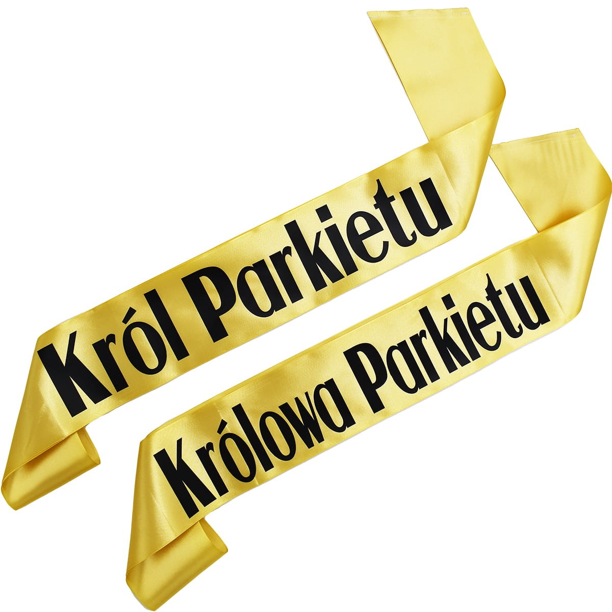 Zestaw złotych szarf Król i Królowa Parkietu