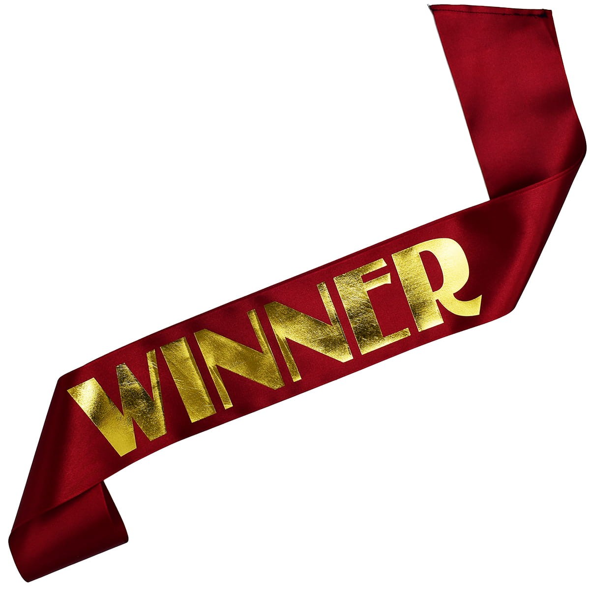 Winner - bordowa szarfa ze złotym nadrukiem