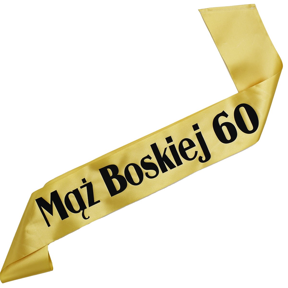 Mąż Boskiej 60 - złota szarf z czarnym nadrukiem