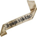 30-spokojnie to tylko liczba - szarfa z czarnym nadrukiem