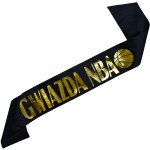 Gwiazda NBA - czarna szarfa ze złotym nadrukiem