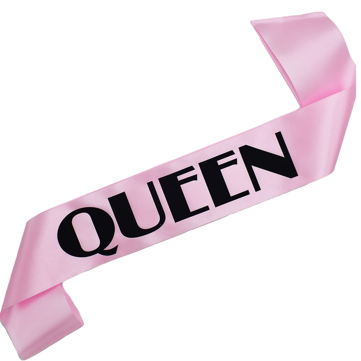 Queen - jasnoróżowa szarfa z czarnym nadrukiem