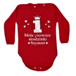 Body dziecięce z 1- MOJE PIERWSZE URODZINKI z imieniem