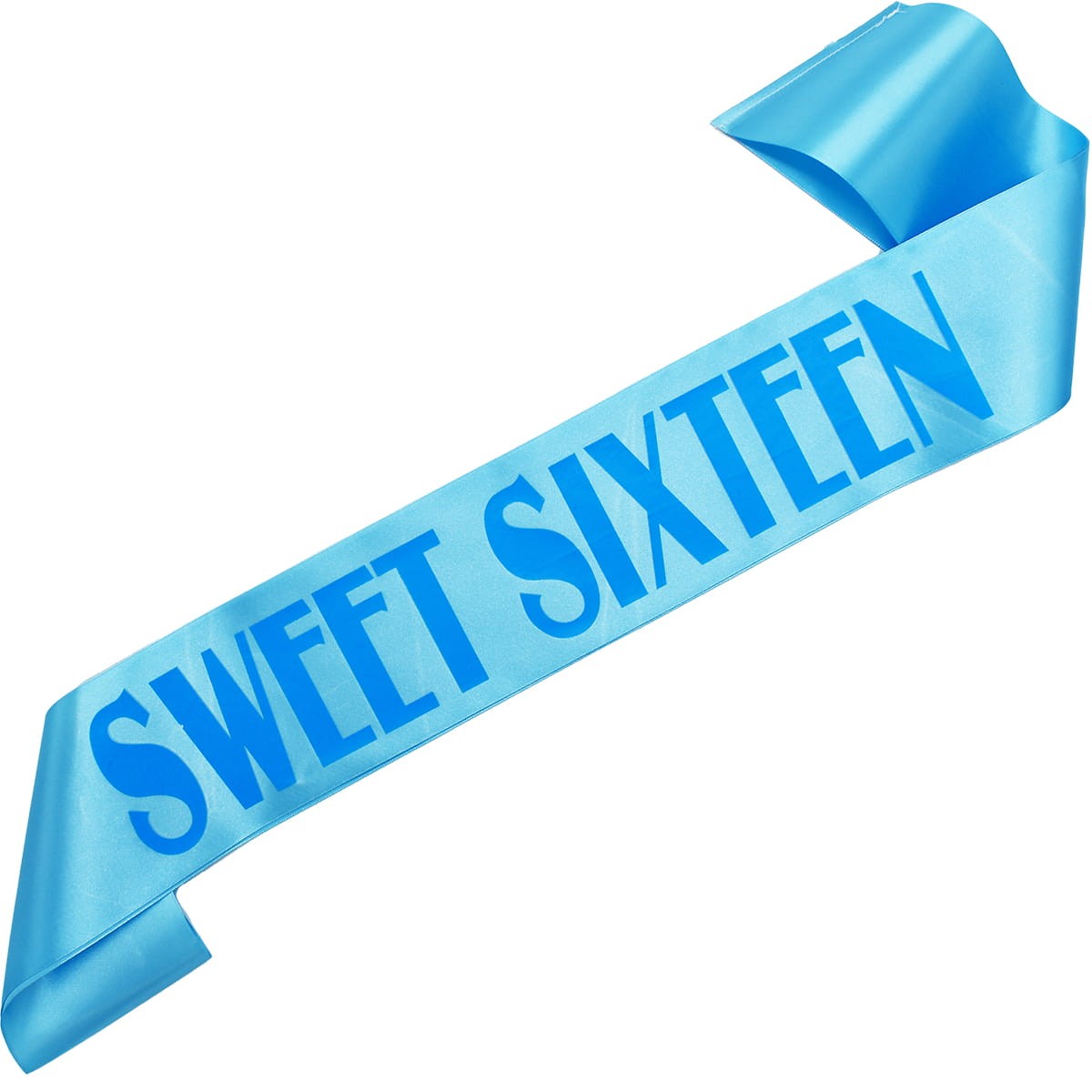 Sweet sixteen - jasnoniebieska szarfa z niebieskim nadrukiem