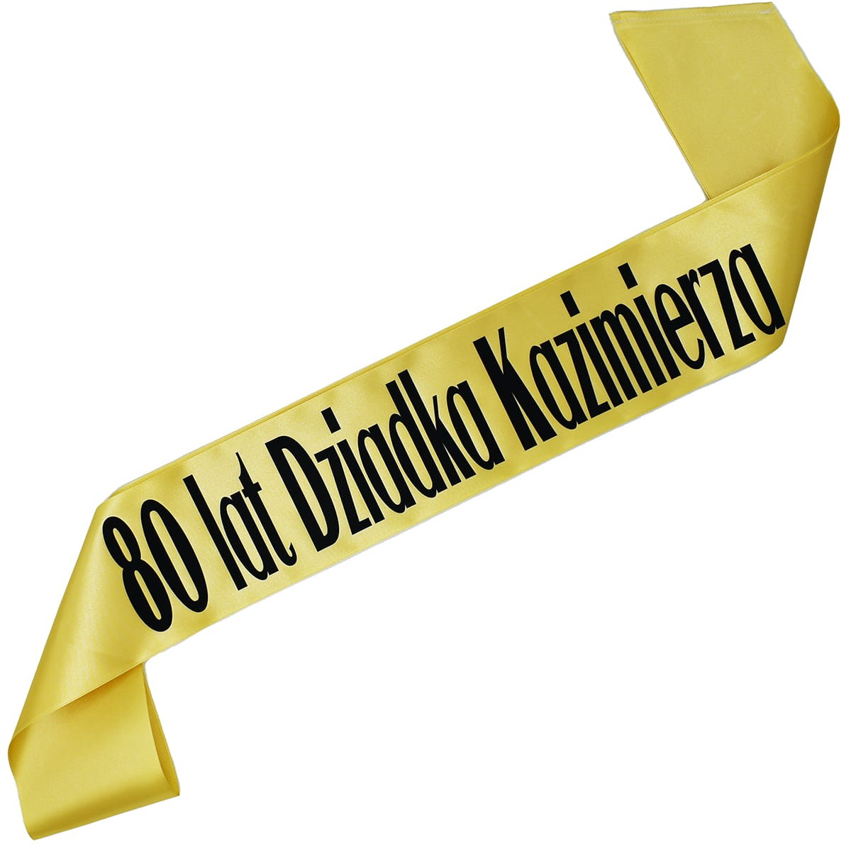 X lat Dziadka + imię - złota szarfa z czarnym nadrukiem