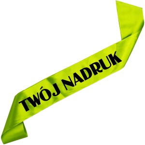 Szarfa zielone jabłuszko z Twoim nadrukiem w kolorze czarnym