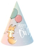 Czapeczki papierowe Kolekcja Happy Birthday - lisek, 6 szt.