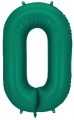 Balon foliowy Cyfra ''0'', 86cm, butelkowa zieleń