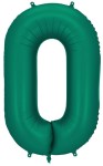 Balon foliowy Cyfra ''0'', 86cm, butelkowa zieleń