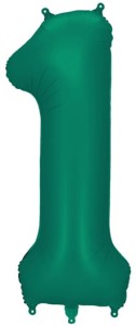 Balon foliowy Cyfra ''1'', 86cm, butelkowa zieleń