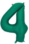 Balon foliowy Cyfra ''4'', 86cm, butelkowa zieleń