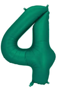 Balon foliowy Cyfra ''4'', 86cm, butelkowa zieleń