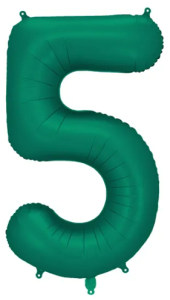 Balon foliowy Cyfra ''5'', 86cm, butelkowa zieleń