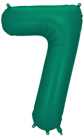 Balon foliowy Cyfra ''7'', 86cm, butelkowa zieleń