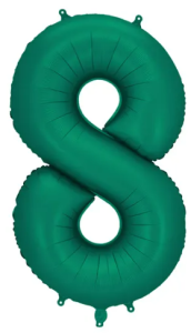 Balon foliowy Cyfra ''8'', 86cm, butelkowa zieleń