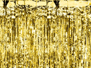 Kurtyna Party, złoty, 100 × 200 cm