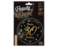 Balon foliowy 30 Birthday, czarny, 45cm
