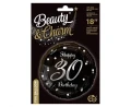 Balon foliowy 30 Birthday, czarny, 45cm