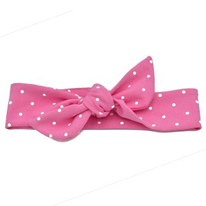 Opaska Pin Up Vintage -  różowa w białe kropki