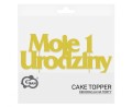 Topper na tort złoty Moje 1 Urodziny, 20 x 10 cm