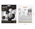 Balony lateksowe Sto Lat, czarno - srebrne , 7szt 30 cm