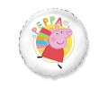 Balon foliowy 46cm - Świnka Peppa biały, pakowany