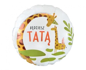 Balon foliowy 45cm - Będziesz Tatą, pakowany