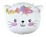 Balon foliowy Kotek głowa, 44 x 35cm 
