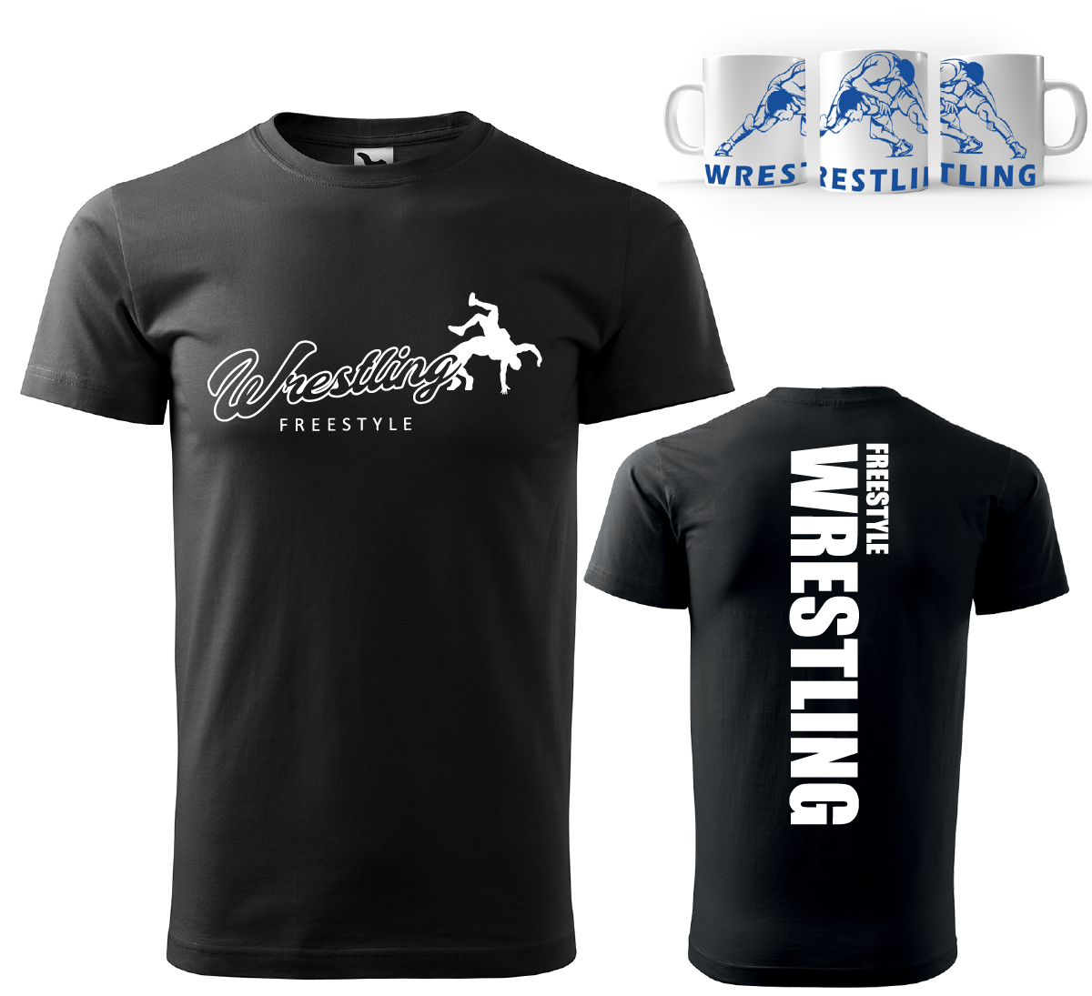 T-Shirt Freestyle Wrestling + kubek