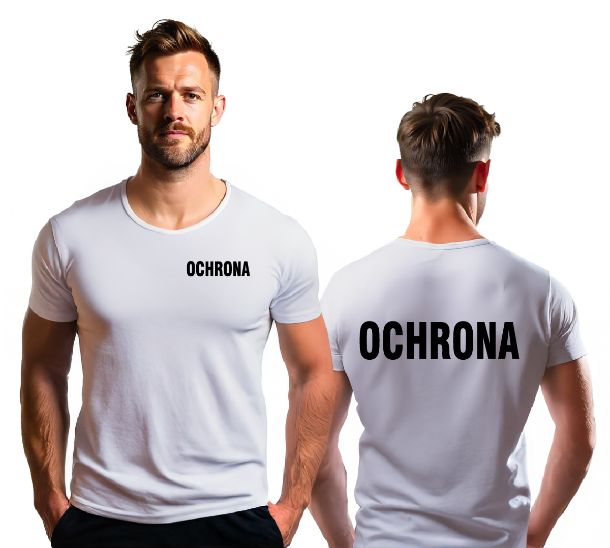 Koszulka Ochrona w kolorze białym