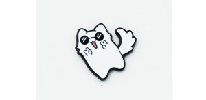 Kot w okularach Cat - Zabawna Przypinka Pin