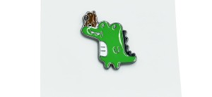 Krokodyl i Kapibara - Zabawna Przypinka Pin