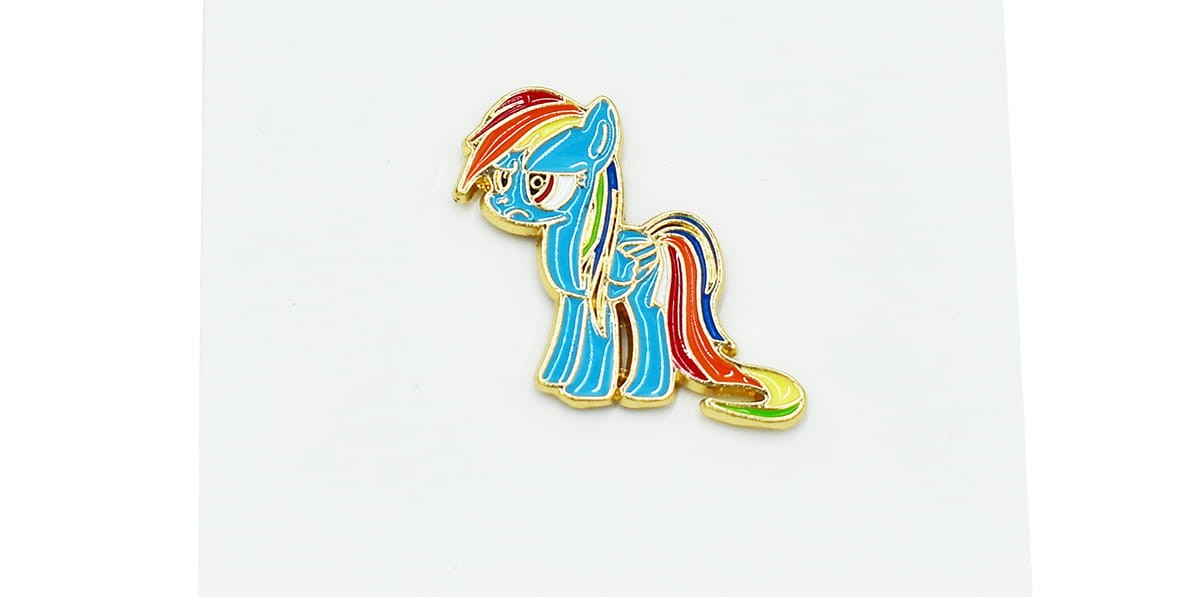 Tęczowy kucyk - Zabawna Przypinka Pin