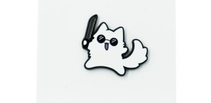 Uzbrojony Kot Cat - Zabawna Przypinka Pin